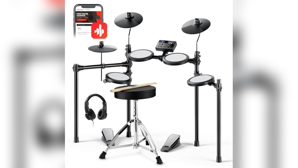 Best Electronics Drum Set for Beginners with Quiet Mesh Pads